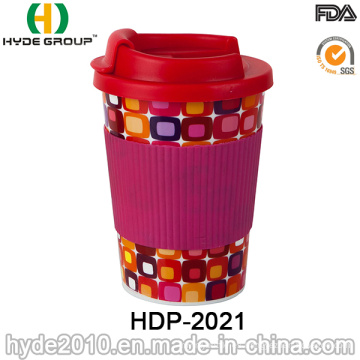 Taza de café de viaje de alta calidad 10oz con manga TPR (HDP-2021)